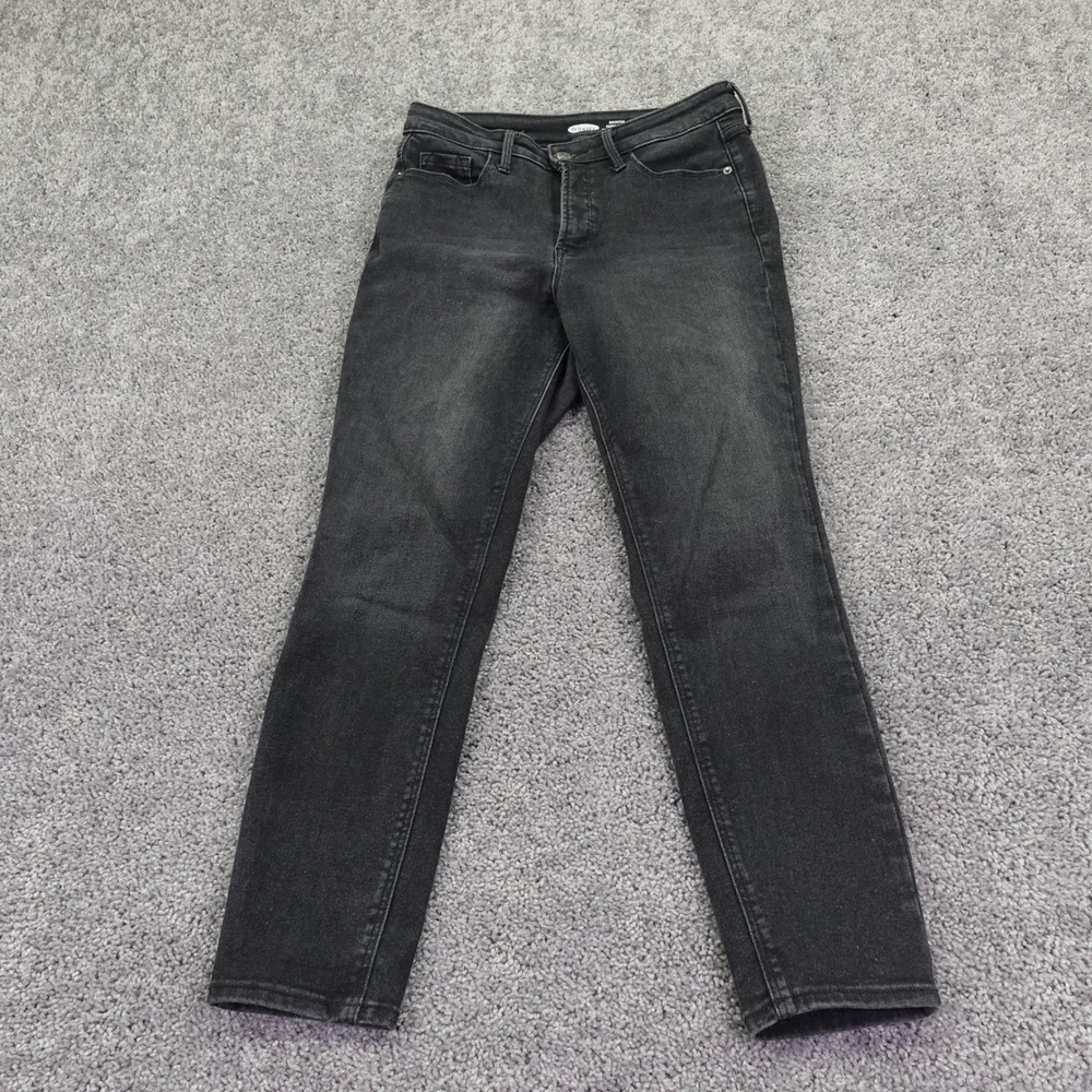 Old Navy Rockstar Super Skinny Womens 10 Black Extra High Rise Secret Slim